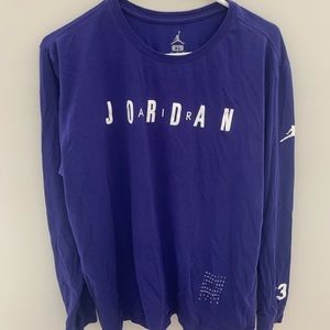 JORDAN long sleeve men’s shirt. XL purple.